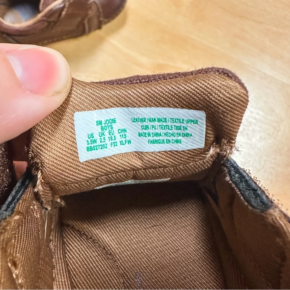 Stride Rite Brown Soft Motion Jodie Sneaker Baby Boy Size 3.5 Wide
